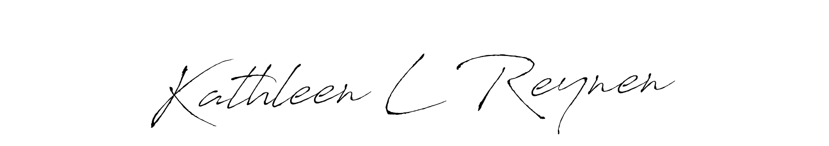 How to make Kathleen L Reynen name signature. Use Antro_Vectra style for creating short signs online. This is the latest handwritten sign. Kathleen L Reynen signature style 6 images and pictures png
