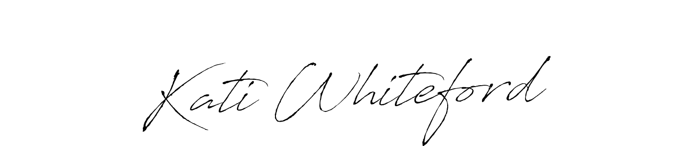 if you are searching for the best signature style for your name Kati Whiteford. so please give up your signature search. here we have designed multiple signature styles  using Antro_Vectra. Kati Whiteford signature style 6 images and pictures png