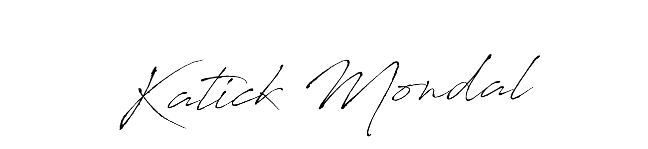Use a signature maker to create a handwritten signature online. With this signature software, you can design (Antro_Vectra) your own signature for name Katick Mondal. Katick Mondal signature style 6 images and pictures png