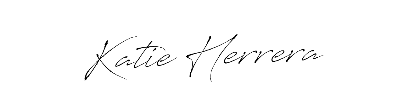 Katie Herrera stylish signature style. Best Handwritten Sign (Antro_Vectra) for my name. Handwritten Signature Collection Ideas for my name Katie Herrera. Katie Herrera signature style 6 images and pictures png