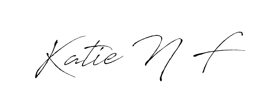 Katie N F stylish signature style. Best Handwritten Sign (Antro_Vectra) for my name. Handwritten Signature Collection Ideas for my name Katie N F. Katie N F signature style 6 images and pictures png