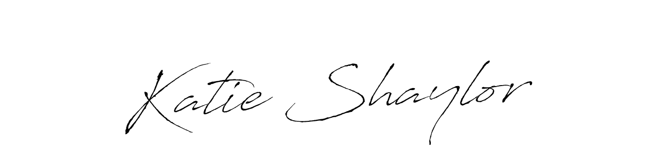 How to make Katie Shaylor name signature. Use Antro_Vectra style for creating short signs online. This is the latest handwritten sign. Katie Shaylor signature style 6 images and pictures png