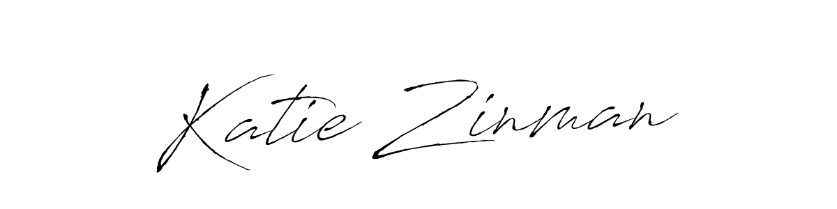 Katie Zinman stylish signature style. Best Handwritten Sign (Antro_Vectra) for my name. Handwritten Signature Collection Ideas for my name Katie Zinman. Katie Zinman signature style 6 images and pictures png