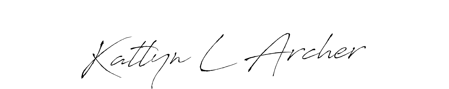 Make a beautiful signature design for name Katlyn L Archer. With this signature (Antro_Vectra) style, you can create a handwritten signature for free. Katlyn L Archer signature style 6 images and pictures png