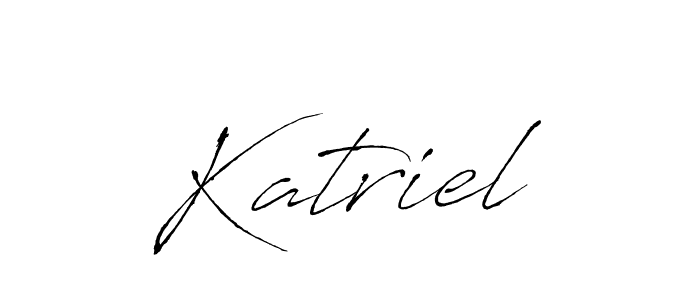 Also You can easily find your signature by using the search form. We will create Katriel name handwritten signature images for you free of cost using Antro_Vectra sign style. Katriel signature style 6 images and pictures png