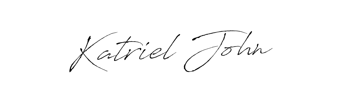 Katriel John stylish signature style. Best Handwritten Sign (Antro_Vectra) for my name. Handwritten Signature Collection Ideas for my name Katriel John. Katriel John signature style 6 images and pictures png