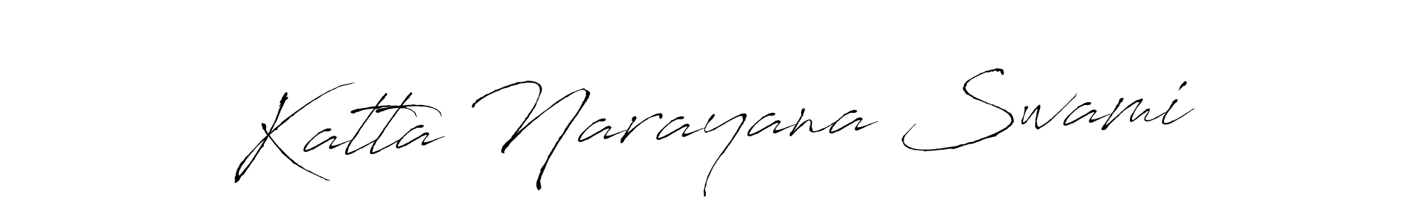 The best way (Antro_Vectra) to make a short signature is to pick only two or three words in your name. The name Katta Narayana Swami include a total of six letters. For converting this name. Katta Narayana Swami signature style 6 images and pictures png