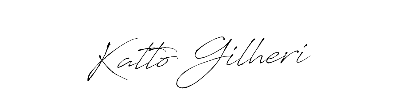 Katto Gilheri stylish signature style. Best Handwritten Sign (Antro_Vectra) for my name. Handwritten Signature Collection Ideas for my name Katto Gilheri. Katto Gilheri signature style 6 images and pictures png