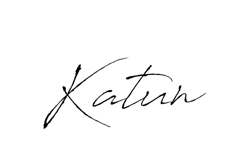 You should practise on your own different ways (Antro_Vectra) to write your name (Katun) in signature. don't let someone else do it for you. Katun signature style 6 images and pictures png