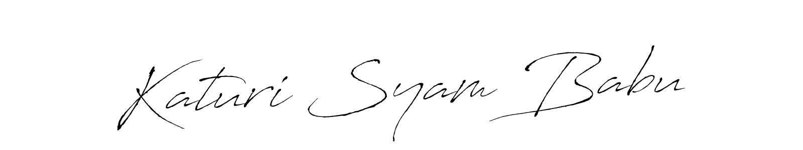 Create a beautiful signature design for name Katuri Syam Babu. With this signature (Antro_Vectra) fonts, you can make a handwritten signature for free. Katuri Syam Babu signature style 6 images and pictures png