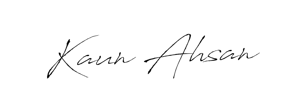 This is the best signature style for the Kaun Ahsan name. Also you like these signature font (Antro_Vectra). Mix name signature. Kaun Ahsan signature style 6 images and pictures png