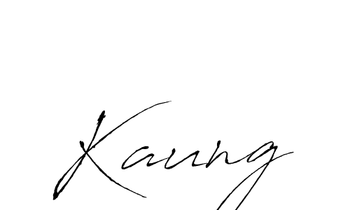 Make a beautiful signature design for name Kaung. With this signature (Antro_Vectra) style, you can create a handwritten signature for free. Kaung signature style 6 images and pictures png