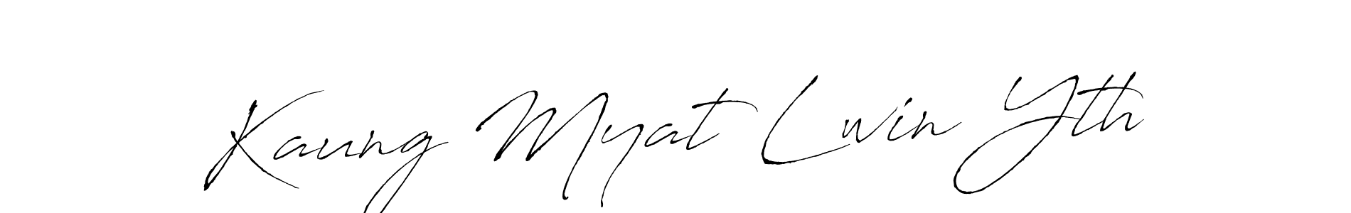 Make a beautiful signature design for name Kaung Myat Lwin Yth. With this signature (Antro_Vectra) style, you can create a handwritten signature for free. Kaung Myat Lwin Yth signature style 6 images and pictures png