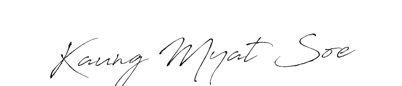 Create a beautiful signature design for name Kaung Myat Soe. With this signature (Antro_Vectra) fonts, you can make a handwritten signature for free. Kaung Myat Soe signature style 6 images and pictures png