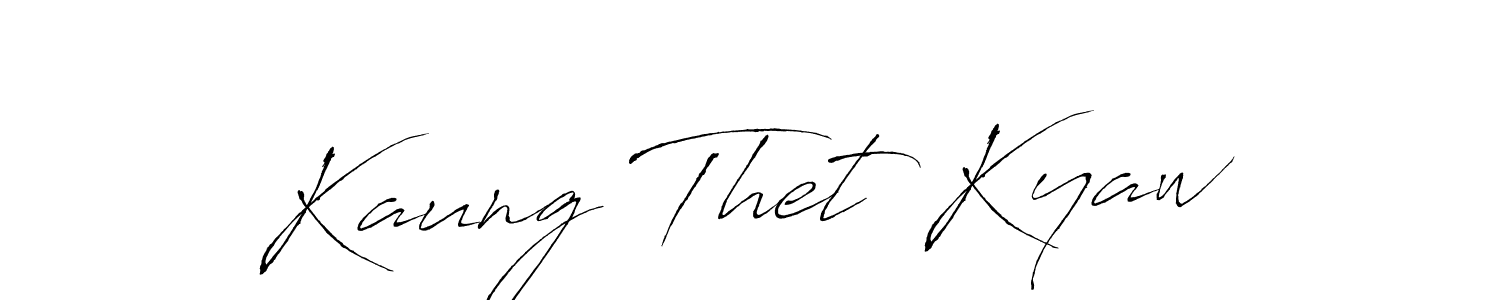 How to make Kaung Thet Kyaw signature? Antro_Vectra is a professional autograph style. Create handwritten signature for Kaung Thet Kyaw name. Kaung Thet Kyaw signature style 6 images and pictures png