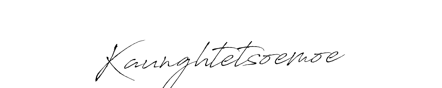 Use a signature maker to create a handwritten signature online. With this signature software, you can design (Antro_Vectra) your own signature for name Kaunghtetsoemoe. Kaunghtetsoemoe signature style 6 images and pictures png