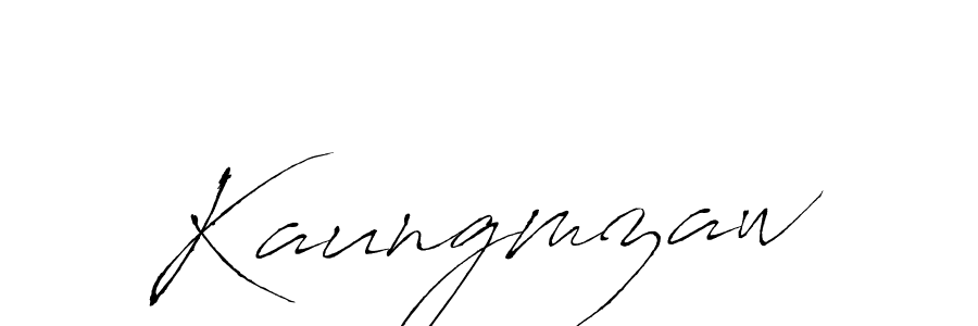 Make a beautiful signature design for name Kaungmzaw. With this signature (Antro_Vectra) style, you can create a handwritten signature for free. Kaungmzaw signature style 6 images and pictures png