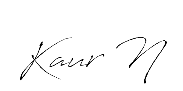 How to make Kaur N name signature. Use Antro_Vectra style for creating short signs online. This is the latest handwritten sign. Kaur N signature style 6 images and pictures png