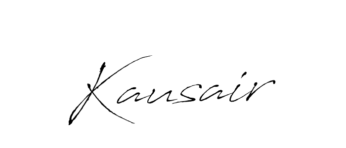 Create a beautiful signature design for name Kausair. With this signature (Antro_Vectra) fonts, you can make a handwritten signature for free. Kausair signature style 6 images and pictures png