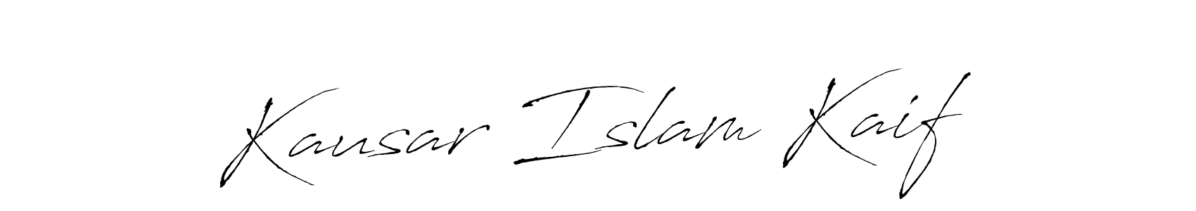 Make a beautiful signature design for name Kausar Islam Kaif. With this signature (Antro_Vectra) style, you can create a handwritten signature for free. Kausar Islam Kaif signature style 6 images and pictures png