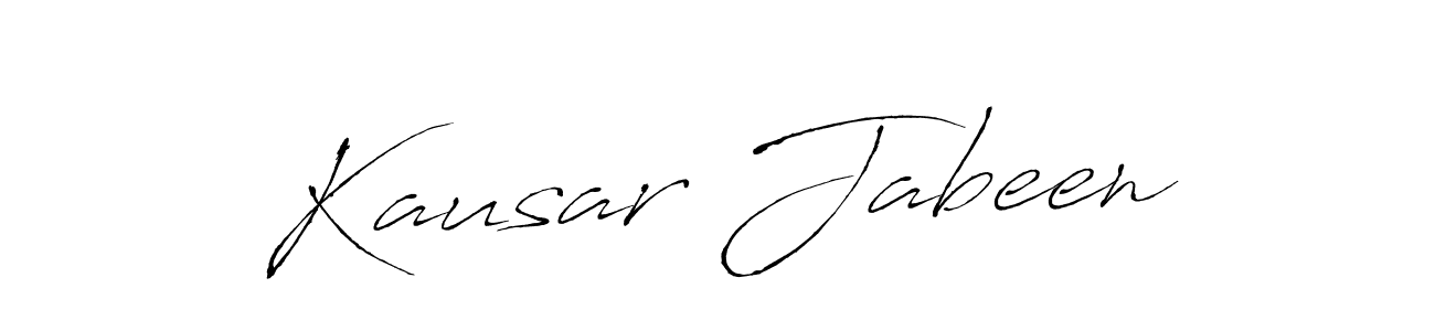 Design your own signature with our free online signature maker. With this signature software, you can create a handwritten (Antro_Vectra) signature for name Kausar Jabeen. Kausar Jabeen signature style 6 images and pictures png