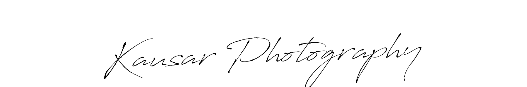 How to make Kausar Photography name signature. Use Antro_Vectra style for creating short signs online. This is the latest handwritten sign. Kausar Photography signature style 6 images and pictures png