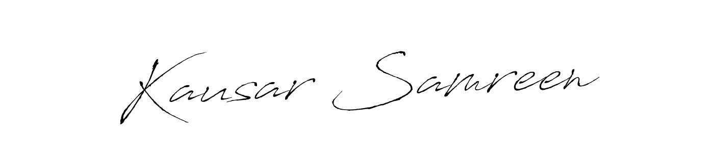 Create a beautiful signature design for name Kausar Samreen. With this signature (Antro_Vectra) fonts, you can make a handwritten signature for free. Kausar Samreen signature style 6 images and pictures png
