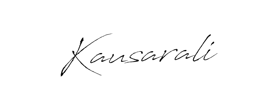 How to make Kausarali name signature. Use Antro_Vectra style for creating short signs online. This is the latest handwritten sign. Kausarali signature style 6 images and pictures png