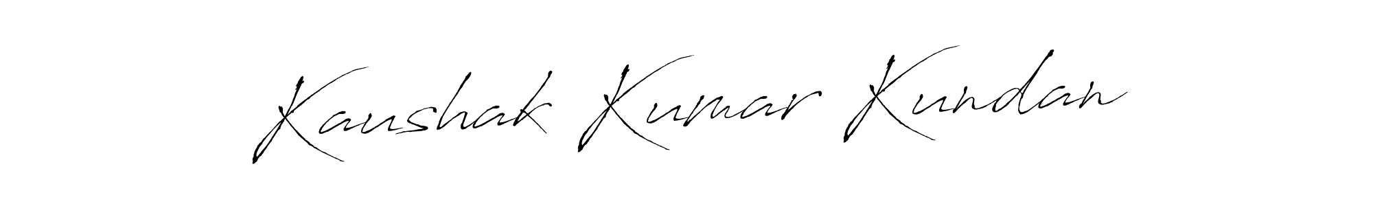 The best way (Antro_Vectra) to make a short signature is to pick only two or three words in your name. The name Kaushak Kumar Kundan include a total of six letters. For converting this name. Kaushak Kumar Kundan signature style 6 images and pictures png