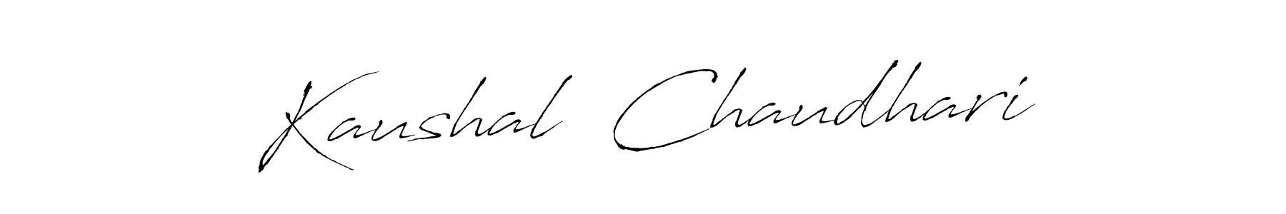 How to make Kaushal  Chaudhari signature? Antro_Vectra is a professional autograph style. Create handwritten signature for Kaushal  Chaudhari name. Kaushal  Chaudhari signature style 6 images and pictures png