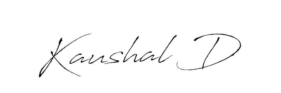 How to make Kaushal D signature? Antro_Vectra is a professional autograph style. Create handwritten signature for Kaushal D name. Kaushal D signature style 6 images and pictures png