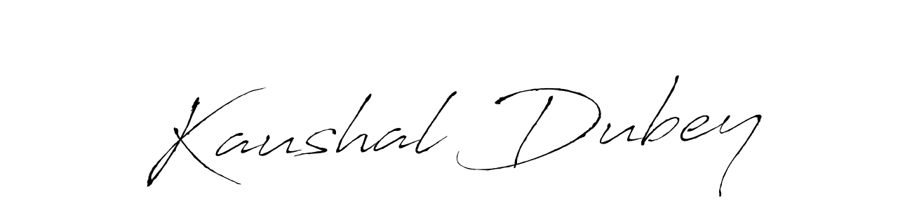 Also we have Kaushal Dubey name is the best signature style. Create professional handwritten signature collection using Antro_Vectra autograph style. Kaushal Dubey signature style 6 images and pictures png