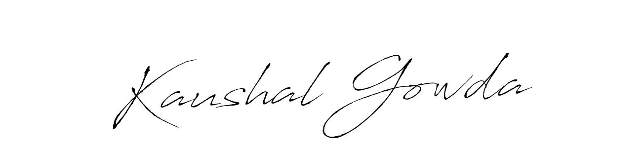 This is the best signature style for the Kaushal Gowda name. Also you like these signature font (Antro_Vectra). Mix name signature. Kaushal Gowda signature style 6 images and pictures png
