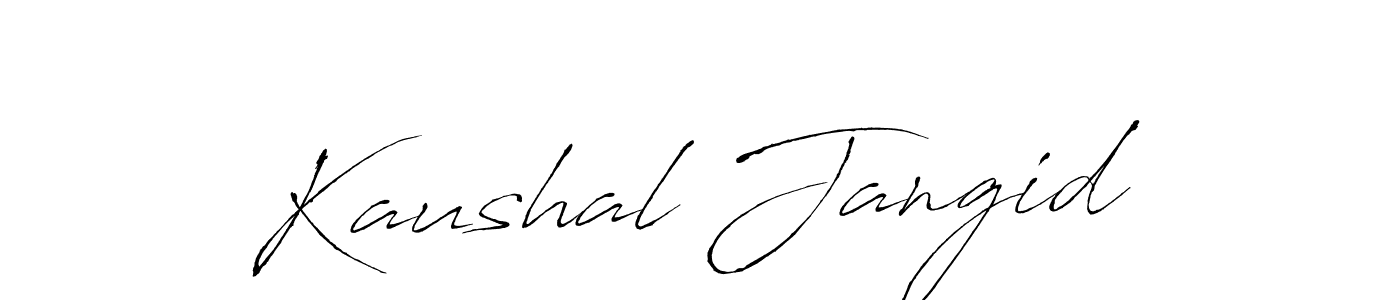 Kaushal Jangid stylish signature style. Best Handwritten Sign (Antro_Vectra) for my name. Handwritten Signature Collection Ideas for my name Kaushal Jangid. Kaushal Jangid signature style 6 images and pictures png