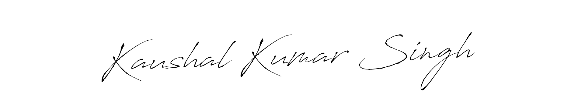 The best way (Antro_Vectra) to make a short signature is to pick only two or three words in your name. The name Kaushal Kumar Singh include a total of six letters. For converting this name. Kaushal Kumar Singh signature style 6 images and pictures png