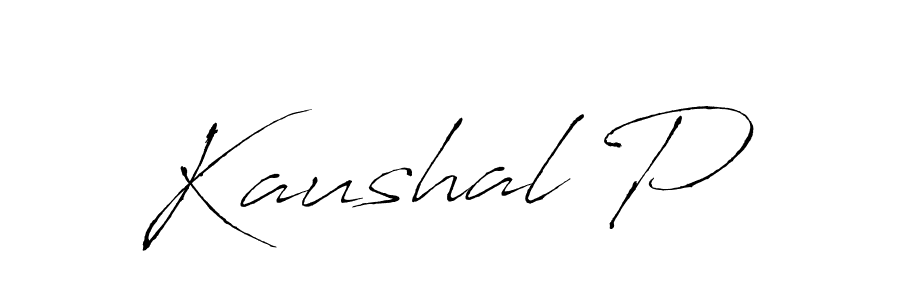 How to make Kaushal P signature? Antro_Vectra is a professional autograph style. Create handwritten signature for Kaushal P name. Kaushal P signature style 6 images and pictures png