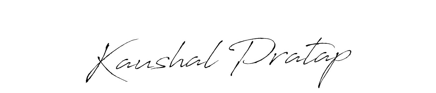 How to make Kaushal Pratap name signature. Use Antro_Vectra style for creating short signs online. This is the latest handwritten sign. Kaushal Pratap signature style 6 images and pictures png
