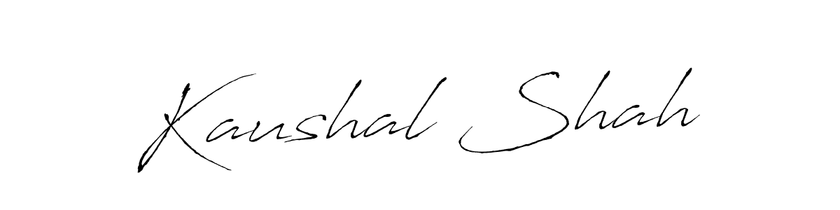 Make a beautiful signature design for name Kaushal Shah. With this signature (Antro_Vectra) style, you can create a handwritten signature for free. Kaushal Shah signature style 6 images and pictures png