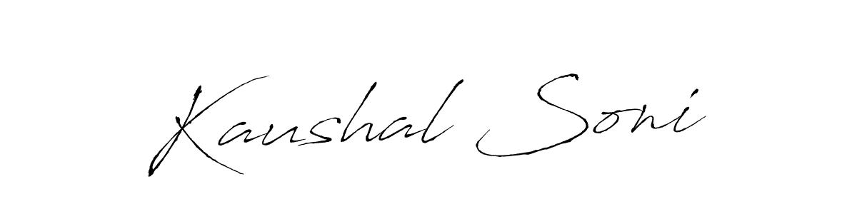 How to make Kaushal Soni signature? Antro_Vectra is a professional autograph style. Create handwritten signature for Kaushal Soni name. Kaushal Soni signature style 6 images and pictures png