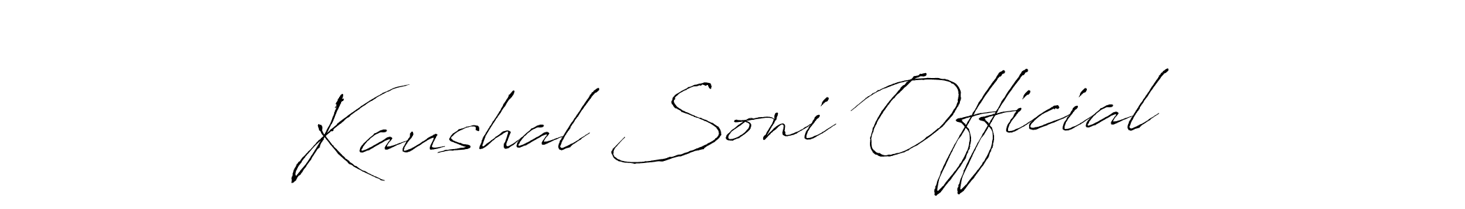 Also You can easily find your signature by using the search form. We will create Kaushal Soni Official name handwritten signature images for you free of cost using Antro_Vectra sign style. Kaushal Soni Official signature style 6 images and pictures png