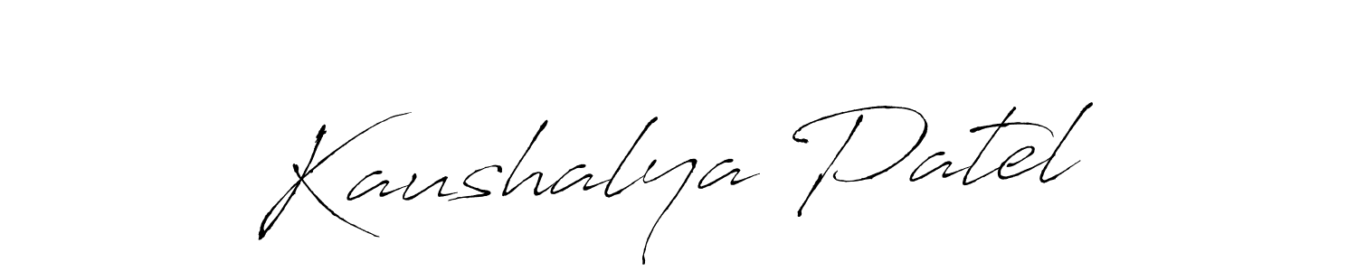 How to make Kaushalya Patel signature? Antro_Vectra is a professional autograph style. Create handwritten signature for Kaushalya Patel name. Kaushalya Patel signature style 6 images and pictures png