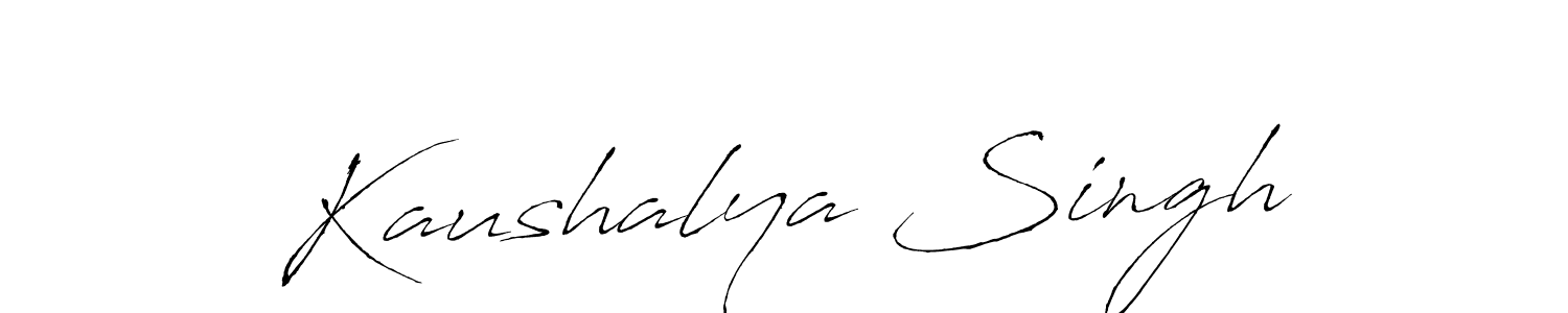 How to make Kaushalya Singh name signature. Use Antro_Vectra style for creating short signs online. This is the latest handwritten sign. Kaushalya Singh signature style 6 images and pictures png
