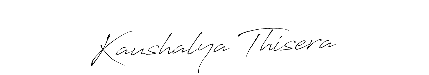 The best way (Antro_Vectra) to make a short signature is to pick only two or three words in your name. The name Kaushalya Thisera include a total of six letters. For converting this name. Kaushalya Thisera signature style 6 images and pictures png