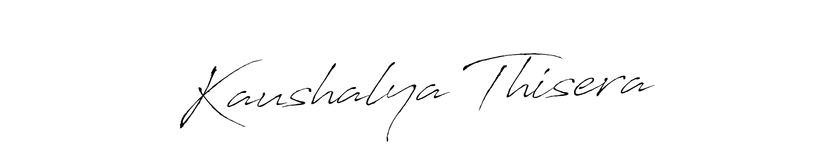 The best way (Antro_Vectra) to make a short signature is to pick only two or three words in your name. The name Kaushalya Thisera include a total of six letters. For converting this name. Kaushalya Thisera signature style 6 images and pictures png