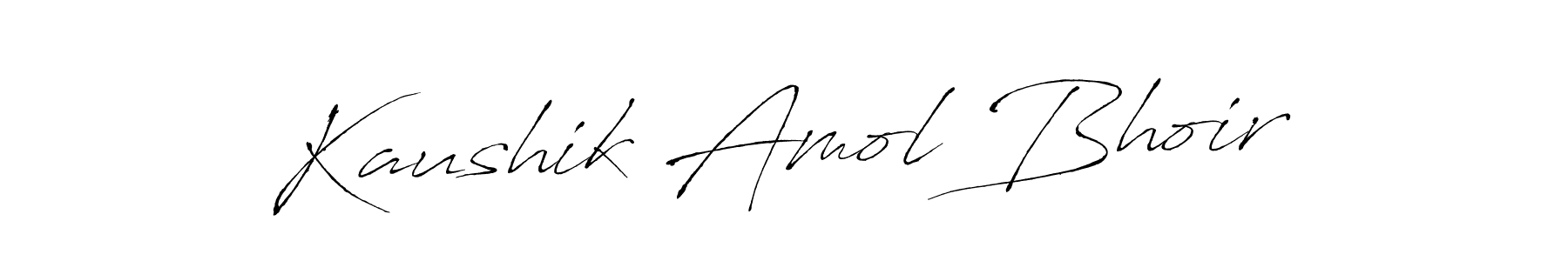 The best way (Antro_Vectra) to make a short signature is to pick only two or three words in your name. The name Kaushik Amol Bhoir include a total of six letters. For converting this name. Kaushik Amol Bhoir signature style 6 images and pictures png