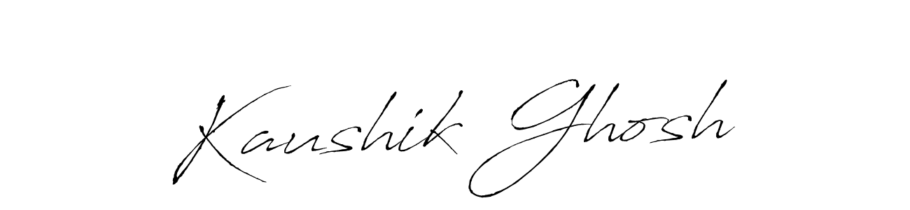 Create a beautiful signature design for name Kaushik Ghosh. With this signature (Antro_Vectra) fonts, you can make a handwritten signature for free. Kaushik Ghosh signature style 6 images and pictures png