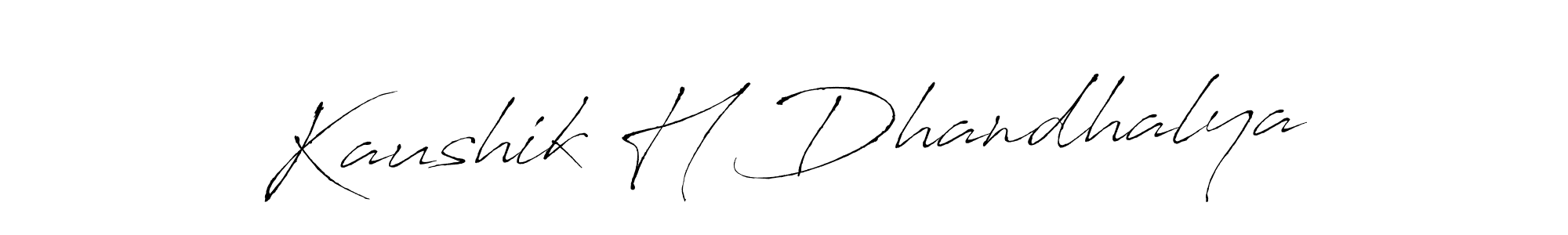 Also You can easily find your signature by using the search form. We will create Kaushik H Dhandhalya name handwritten signature images for you free of cost using Antro_Vectra sign style. Kaushik H Dhandhalya signature style 6 images and pictures png