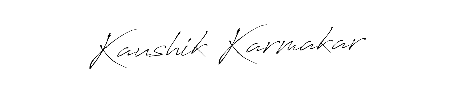 Antro_Vectra is a professional signature style that is perfect for those who want to add a touch of class to their signature. It is also a great choice for those who want to make their signature more unique. Get Kaushik Karmakar name to fancy signature for free. Kaushik Karmakar signature style 6 images and pictures png