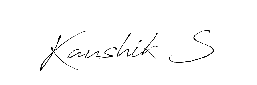 Also we have Kaushik S name is the best signature style. Create professional handwritten signature collection using Antro_Vectra autograph style. Kaushik S signature style 6 images and pictures png