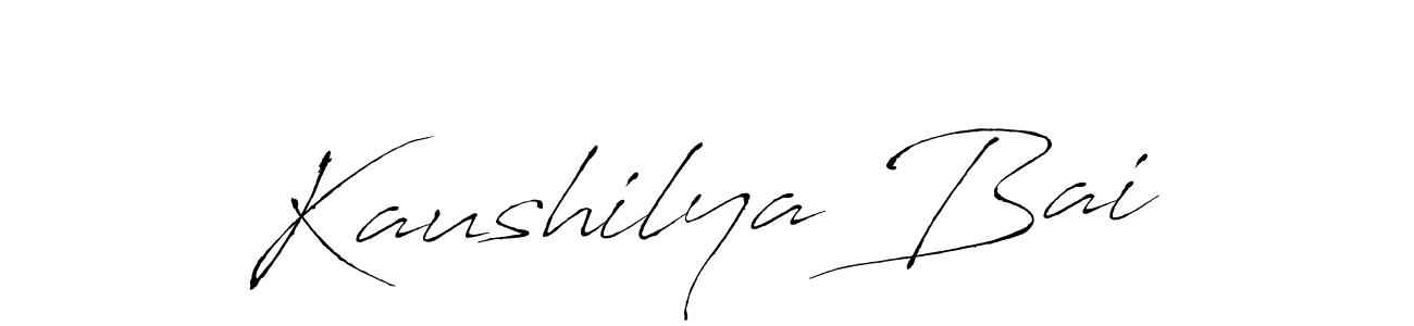 Similarly Antro_Vectra is the best handwritten signature design. Signature creator online .You can use it as an online autograph creator for name Kaushilya Bai. Kaushilya Bai signature style 6 images and pictures png